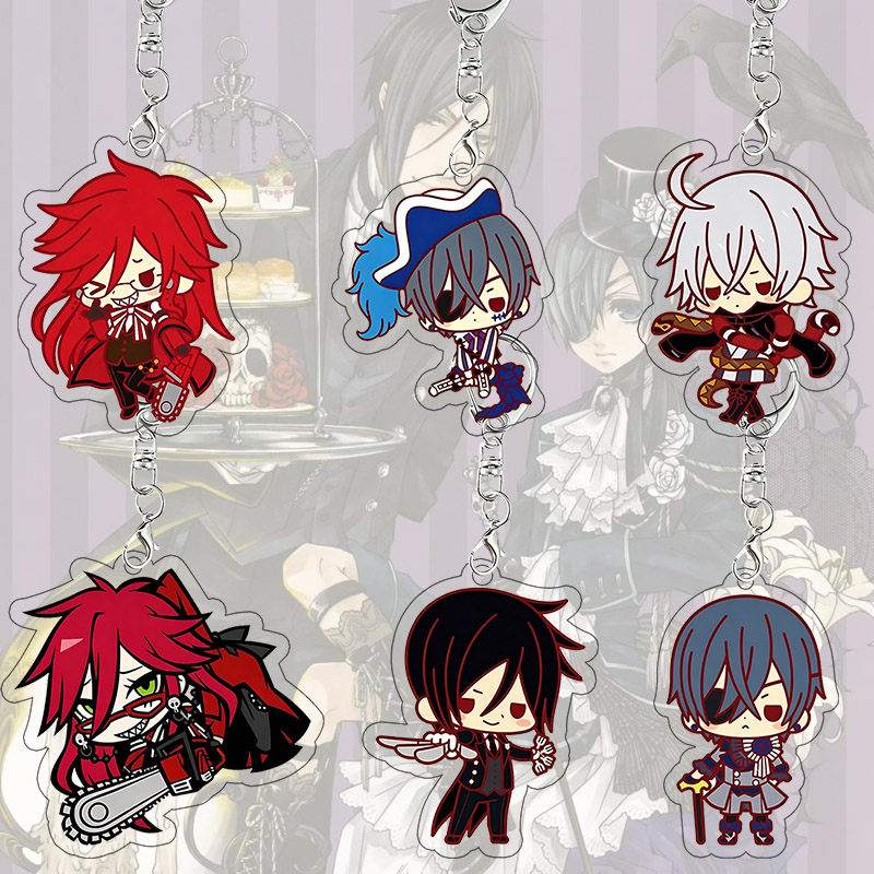 Anime Merchandise Bag - Portachiavi in Acrilico Black Butler, Ciondolo
