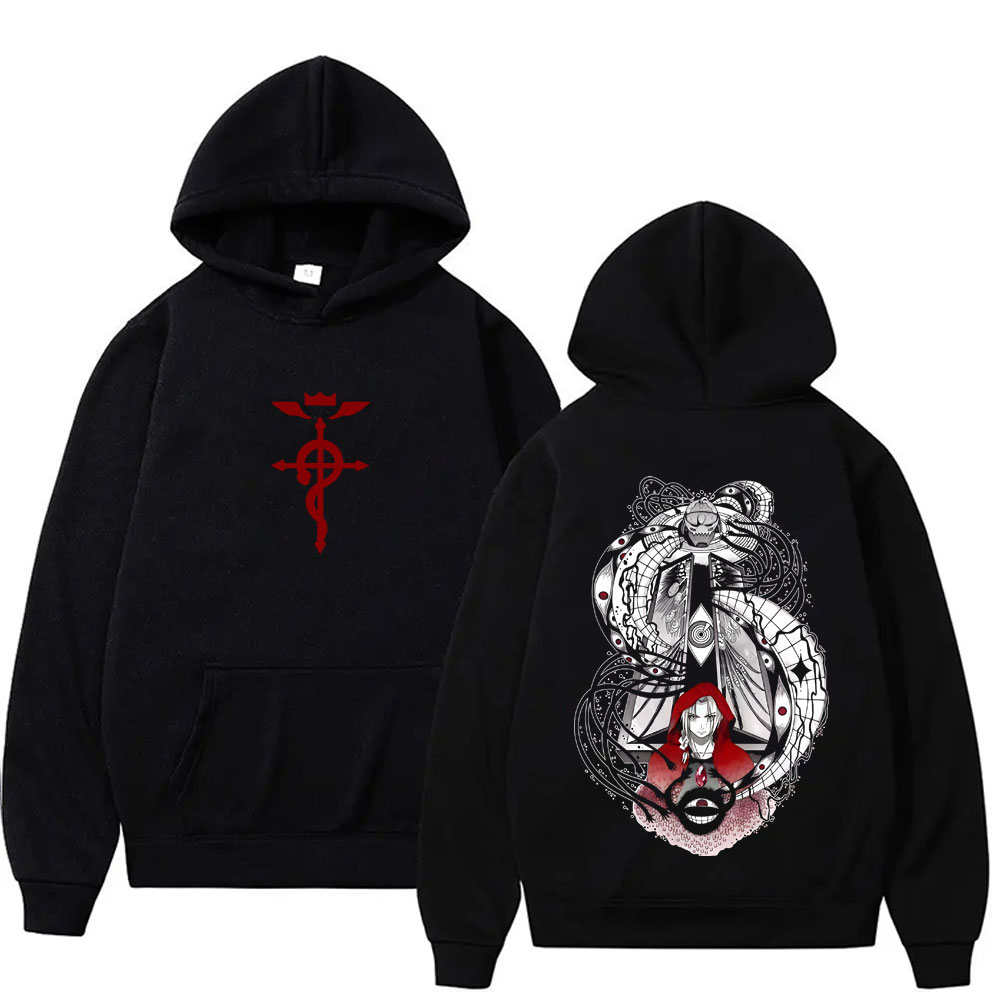 Anime Merch Hoodie - Felpa con Cappuccio Anime Giapponese Fullmetal